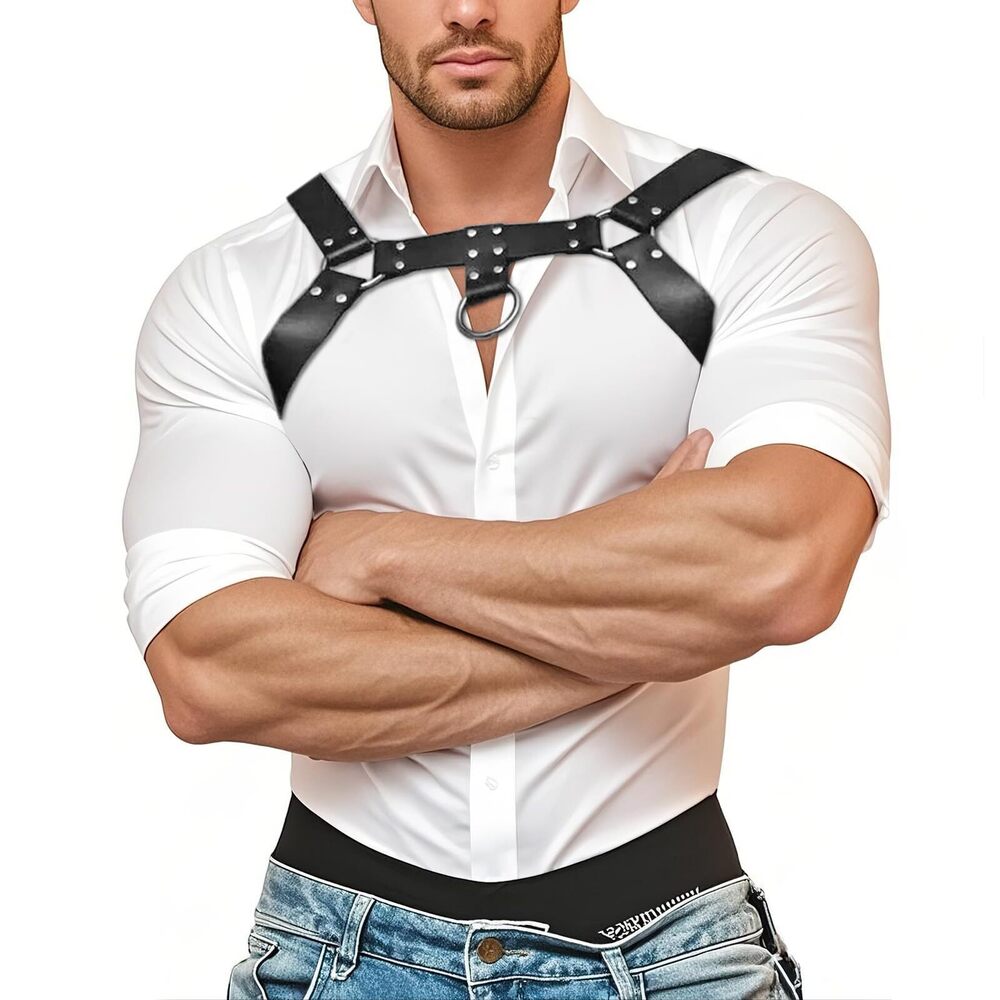 4343 Harness Belt Costume , 's Pu Leather Body Chest Sexy Body Harness Belt